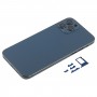 Back Housing Cover with Appearance Imitation of iP12 for iPhone X(Blue)