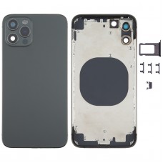 Cubierta de la cubierta con la apariencia de imitación IP12 Pro para iPhone X (Negro)