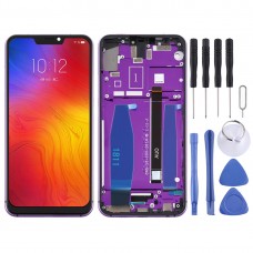 LCD Screen and Digitizer Full Assembly with Frame for Lenovo Z5 / L78011 (Purple) 