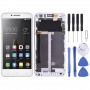LCD Screen and Digitizer Full Assembly with Frame for Lenovo Vibe C A2020 A2020a40(White)