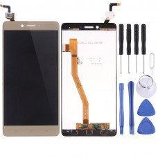 LCD Screen and Digitizer Full Assembly for Lenovo K6 Note(Gold)