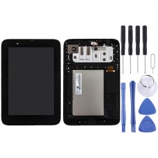 LCD Screen and Digitizer Full Assembly with Frame for Lenovo A7-30 / A3300(Black)