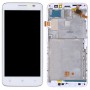 LCD Screen and Digitizer Full Assembly with Frame for Lenovo A606(White)