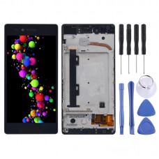 LCD Screen and Digitizer Full Assembly with Frame for Lenovo Vibe Shot / Z90(Black)