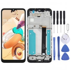 LCD Screen and Digitizer Full Assembly With Frame for LG K41s LMK410EMW, LM-K410EMW, LM-K410(Black)