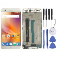 LCD Screen and Digitizer Full Assembly with Frame for ZTE Blade A610 / A610C / A612 (White) 