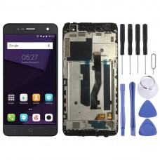 LCD Screen and Digitizer Full Assembly with Frame for ZTE Blade V8 Mini BV0850 (Black) 