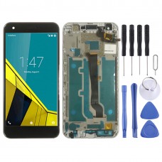 LCD Screen and Digitizer Full Assembly with Frame for Vodafone Smart Ultra 6 VF-995N VF995N (Black) 