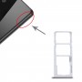 SIM-kortfack + SIM-kortfack + Micro SD-kortfack för Motorola One (P30 Play) XT1941 (Silver)