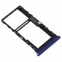 La bandeja de tarjeta SIM bandeja de tarjeta SIM + / bandeja de tarjeta Micro SD para Motorola Moto G9 Reproducir / Moto G9 (India) (Azul)