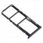 SIM Card Tray + SIM Card Tray + Micro SD Card Tray for Motorola Moto E6 Play/XT2029/XT2029-1(Black)