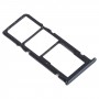 Plateau de carte SIM + plateau de carte SIM + plateau de cartes Micro SD pour Motorola Moto E6 Play / XT2029 / XT2029-1 (Noir)
