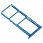 Plateau de carte SIM + plateau de carte SIM + plateau de carte Micro SD pour Motorola Moto E6 Play / XT2029 / XT2029-1 (bleu)
