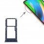 SIM Card Tray + SIM Card Tray / Micro SD Card Tray for Motorola Moto G9 Plus XT2087-1(Blue)