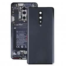Battery Back Cover with Camera Lens Cover for OnePlus 8(Black) 