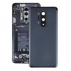 Battery Back Cover with Camera Lens Cover for OnePlus 8 Pro(Black) 