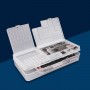 2 PCS Double-Layer Clamshell-Handy-Reparatur-Teile Umsatz Box Handy Demontage Schraube Bauelement-Aufbewahrungsbehälter