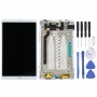 Original LCD-skärm och digitizer Fullständig montering med ram för Xiaomi Mi Pad 4 plus (vit)