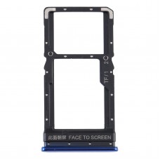 SIM карта Tray + тава за карти / микро-SD карта за Xiaomi POCO X3 / POCO X3 NFC (син)