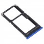 SIM карта Tray + тава за карти / микро-SD карта за Xiaomi POCO X3 / POCO X3 NFC (син)