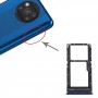 Bandeja Bandeja de tarjeta SIM + Tarjeta SIM / bandeja de tarjeta Micro SD para Xiaomi Poco X3 / Poco X3 NFC (azul)