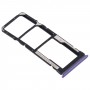 SIM-kortfack + SIM-kortfack + Micro SD-kortfack för Xiaomi RedMi Not 9 5G / RedMi Not 9T M2007J22G M2007J22C (lila)