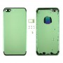 6 en 1 para iPhone 7 Plus (Tapa trasera + Tray Tarjeta + Tecla de control de volumen + botón de encendido + interruptor de silencio Tecla de vibrador + Signo) Cubierta de carcasa de montaje completo (verde + negro)