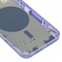 Tillbaka Bostadsskydd med SIM-kortfack och sidoknappar och kameralins för iPhone 12 (lila)