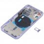 Battery Back Cover (with Side Keys & Card Tray & Power + Volume Flex Cable & Wireless Charging Module) for iPhone 12(Purple)