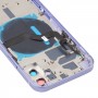 Batterie-Back-Abdeckung (mit Seitentasten & Karten-Tablett & Leistung + Volumen-Flex-Kabel- und Wireless-Lademodul) für iPhone 12 (lila)