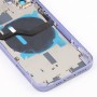 Battery Back Cover (with Side Keys & Card Tray & Power + Volume Flex Cable & Wireless Charging Module) for iPhone 12(Purple)