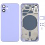Couvercle de boîtier arrière avec plateau de carte SIM et lentille de la caméra pour iPhone 12 mini (violet)