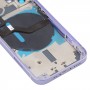 Tapa trasera de la batería (con llaves laterales y bandeja de tarjetas y potencia + volumen Flex Cable & Wireless Carging Module) para iPhone 12 Mini (Purple)