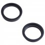 2 st Bastkamera Glaslins Metall Utanför Protektorhopp Ring för iPhone 13 Mini (Svart)