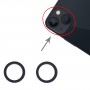 2 бр задните камери стъклени лещи от външен протектор Hoop пръстен за iPhone 13 mini (черен)