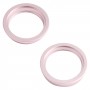 2 st Bastkamera Glaslins Metall Utanför Protector Hoop Ring för iPhone 13 Mini (Guld)