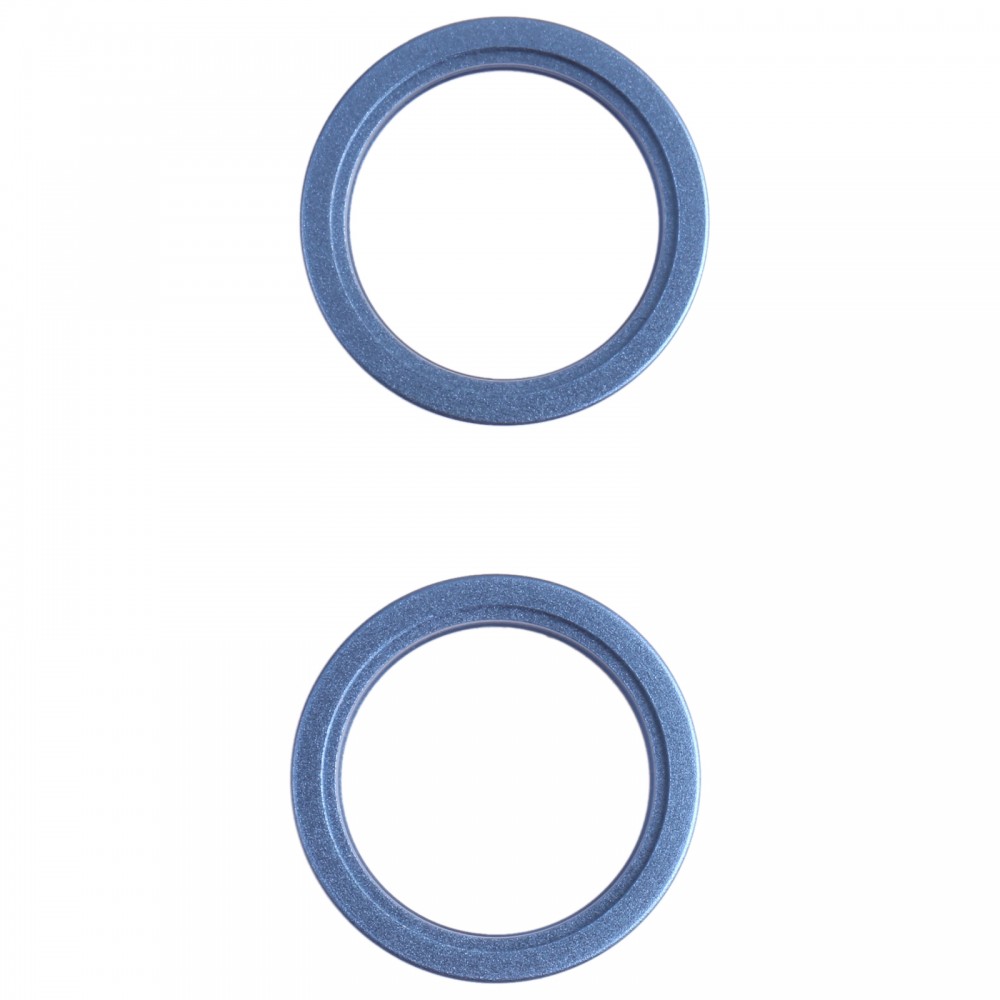 2 PCS Rear Camera Glass Lens Metal Outside Protector Hoop Ring for iPhone 13 mini(Blue)