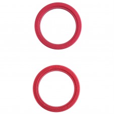 2 st Bastkamera Glasslins Metall Utomhus Skydd Ring för iPhone 13 Mini (röd)