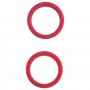 2 ks Zadní fotoaparát Skleněné objektivy kovové venkovní ochranný kroužek pro iPhone 13 Mini (červená) \ t