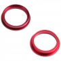 2 PCS Rear Camera Glass Lens Metal Outside Protector Hoop Ring for iPhone 13 mini(Red)