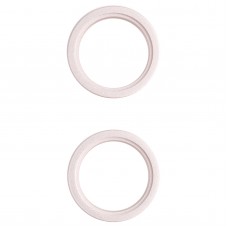 2 PCS Rear Camera Glass Lens Metal Outside Protector Hoop Ring for iPhone 13 mini(White) 