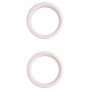 2 st Bastkamera Glasslins Metal Utomhus Skydd Ring för iPhone 13 Mini (Vit)