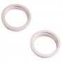 2 PCS Rear Camera Glass Lens Metal Outside Protector Hoop Ring for iPhone 13 mini(White)