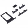 SIM-kortfack + sidoknappar för iPhone 13 mini (midnatt) (svart)