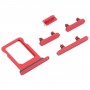 Plateau de carte SIM + touches latérales pour iPhone 13 mini (rouge)
