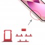 SIM-kaardi salv + küljeklahvid iPhone 13 mini (punane)