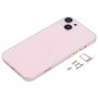 Tagasi korpuse kate SIM-kaardi salve ja külgklahvide ja kaamera objektiiviga iPhone 13 jaoks (roosa)