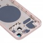 Cubierta trasera de la caja con la bandeja de la tarjeta SIM y las llaves laterales y la lente de la cámara para iPhone 13 (rosa)