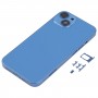 Tillbaka Husskydd med SIM-kortfack och sidoknappar och kameralinser för iPhone 13 (blå)