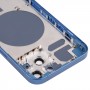 Tagasi korpuse kate SIM-kaardi salve ja külgklahvide ja kaamera objektiiviga iPhone 13 jaoks (sinine)